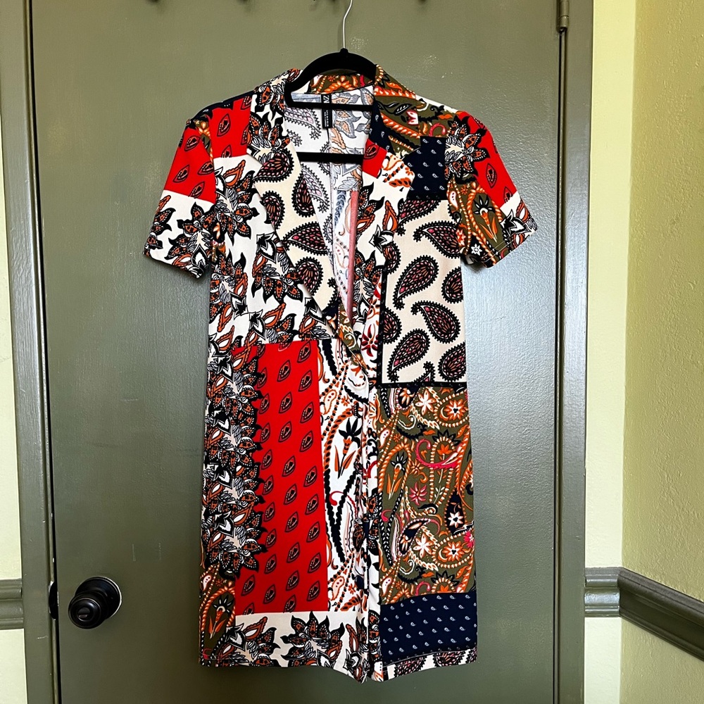 Zara NWOT funky paisley dress
